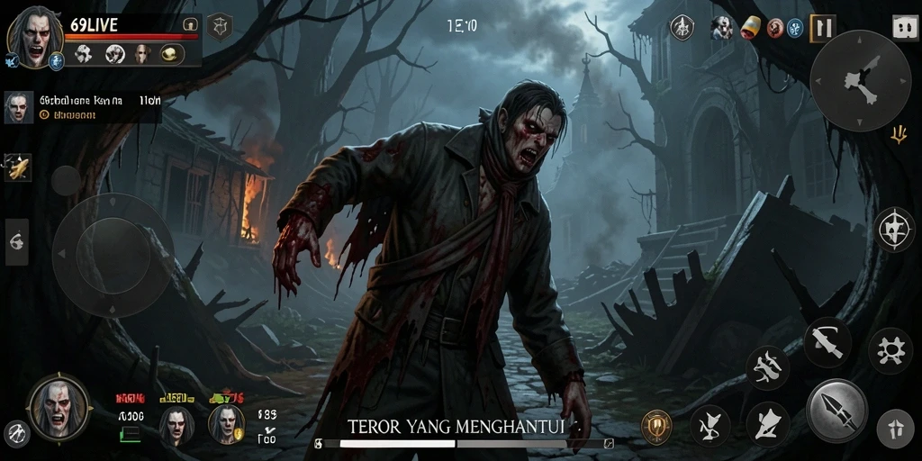 Gameplay menegangkan dari 69LIVE di dunia yang penuh teror.