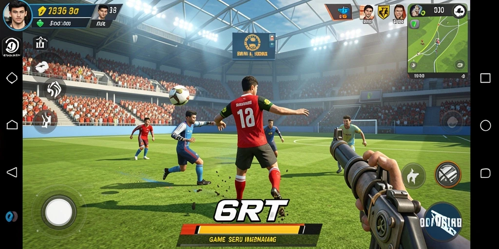 Gameplay seru dalam 6RT dengan berbagai pilihan olahraga.