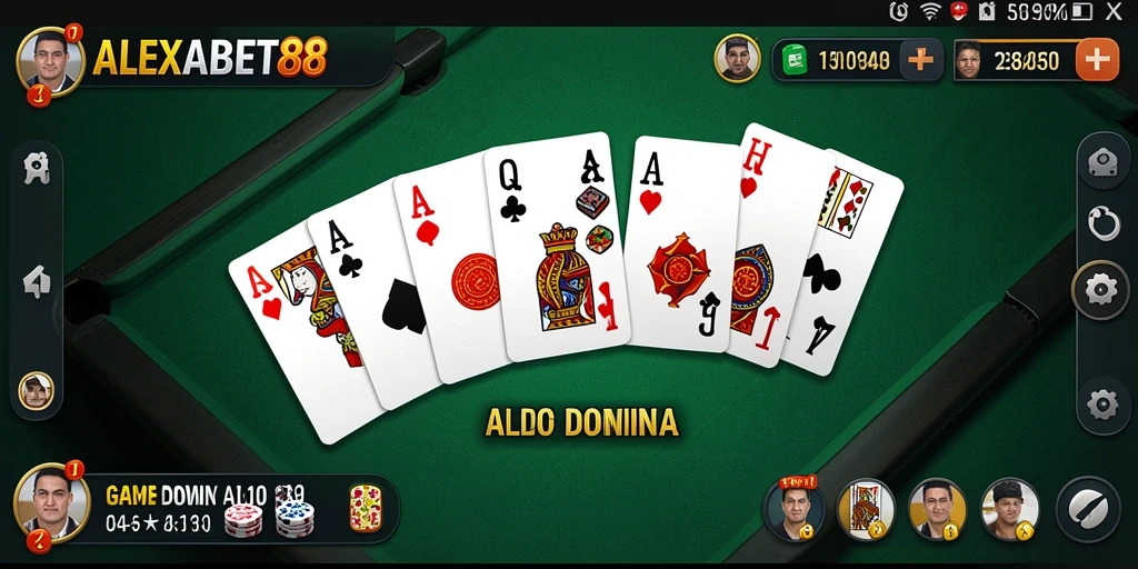 Screenshot gameplay ALEXABET88 yang menunjukkan keseruan bermain Domino.