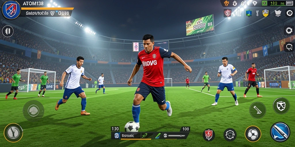 Gameplay ATOM138 yang penuh aksi dan strategi.