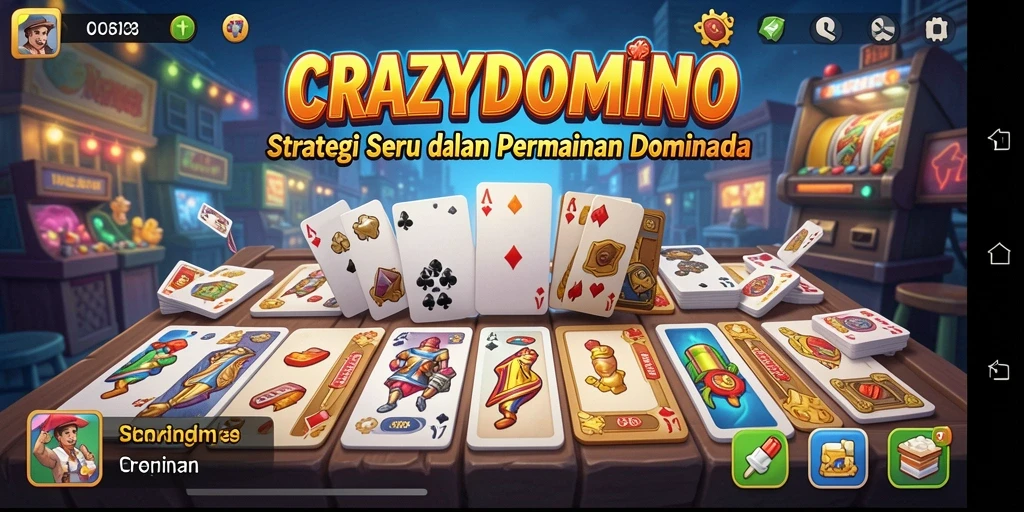 Tampilan gameplay seru dan menantang dari CRAZYDOMINO.