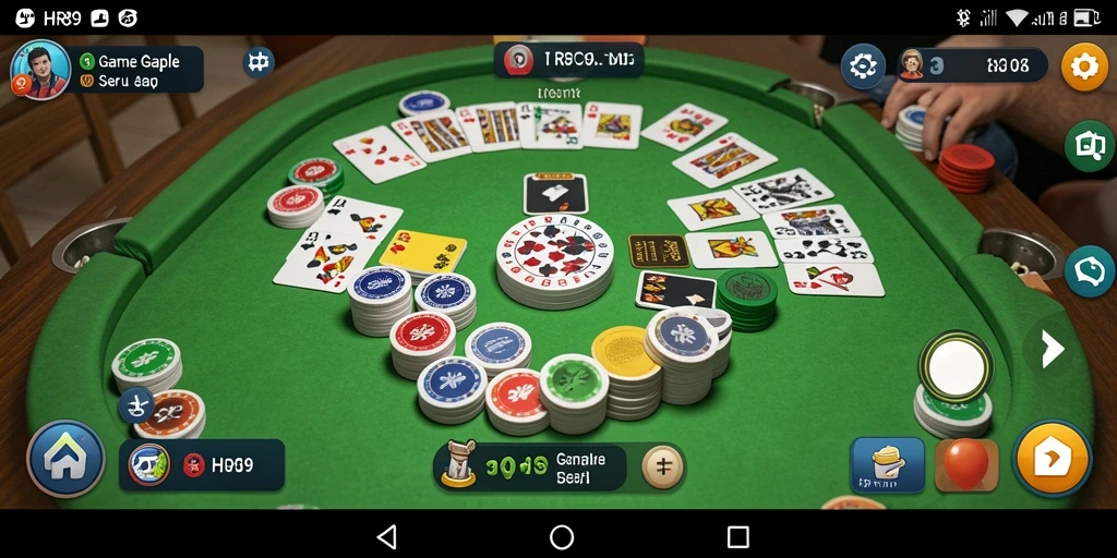 Screenshot dari HR89 menampilkan gameplay Gaple yang menyenangkan.