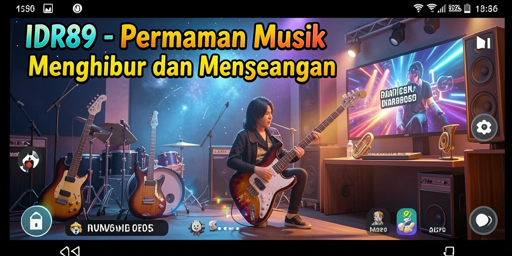 Screenshot IDR89 menunjukkan gameplay yang seru dengan berbagai tantangan musik.