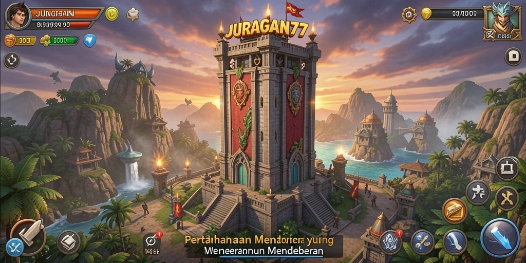Screenshot JURAGAN77 menampilkan aksi pertahanan yang intens dan menegangkan.