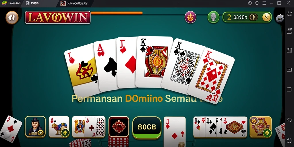 Screenshot LAVOWIN menampilkan serunya permainan Domino dengan teman.