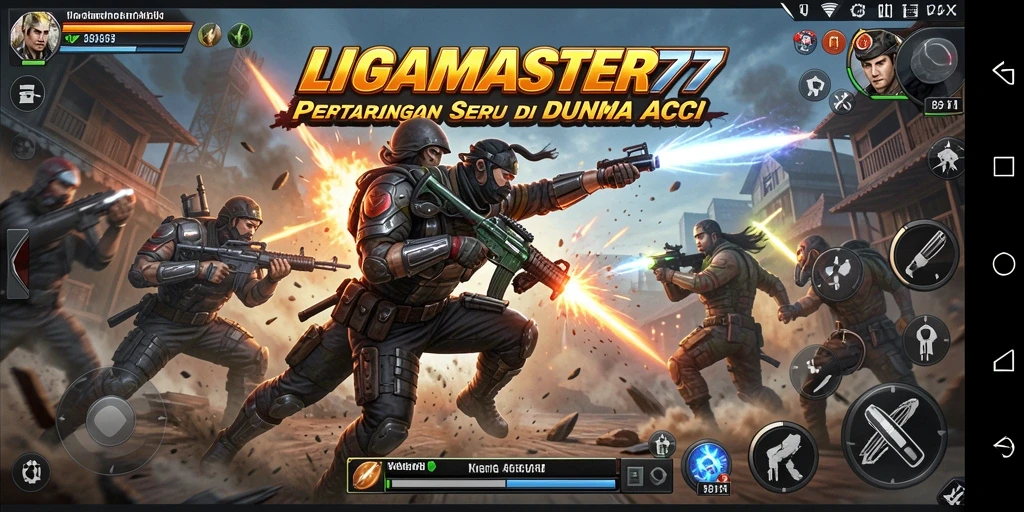 Tangkapan layar LIGAMASTER77 menampilkan aksi pertarungan yang seru dan penuh warna.