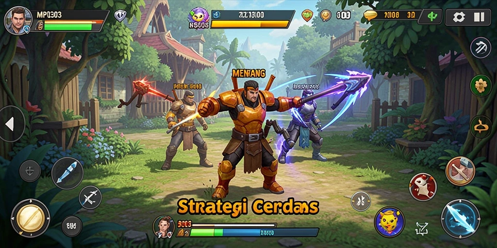 Screenshot utama MPO303 menampilkan aksi strategi yang intens.