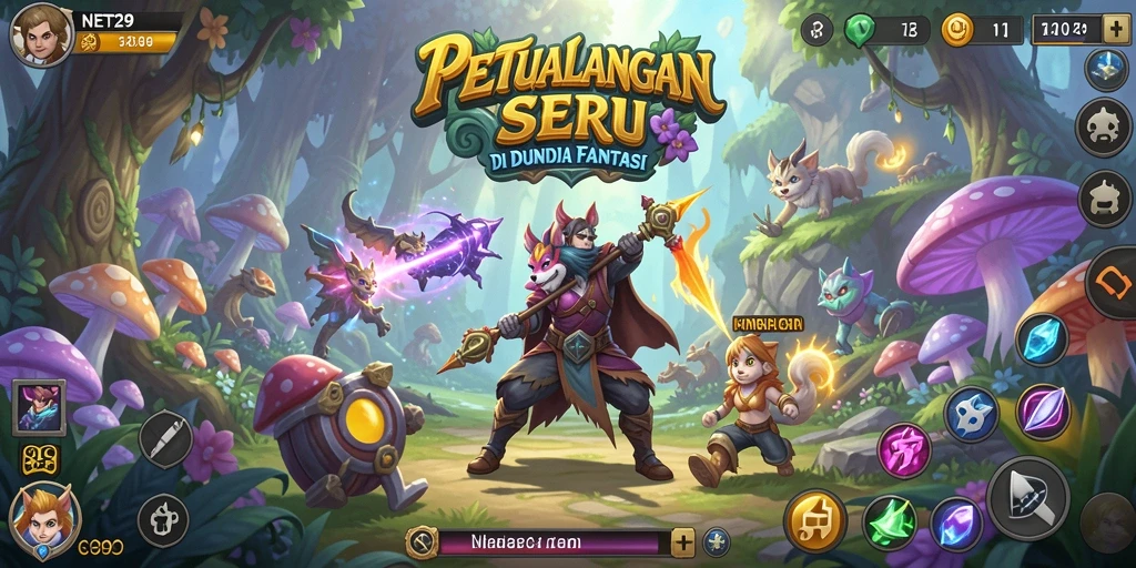 Tampilan gameplay <strong>NET29</strong> yang menampilkan aksi seru di dunia petualangan.
