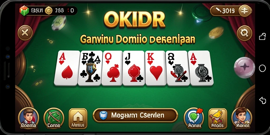 Tampilan gameplay seru dari permainan domino OKIDR.