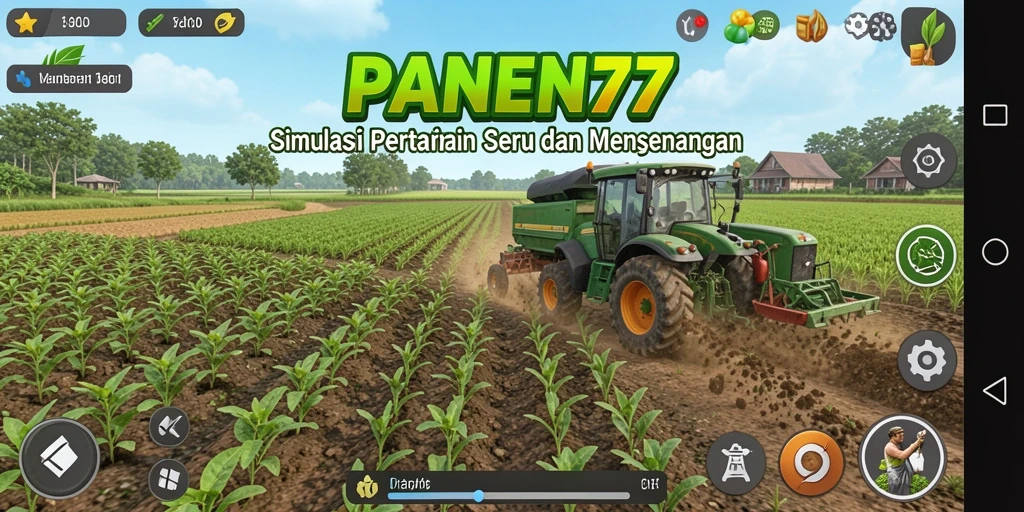 Screenshot gameplay PANEN77 yang menunjukkan suasana bertani yang seru.