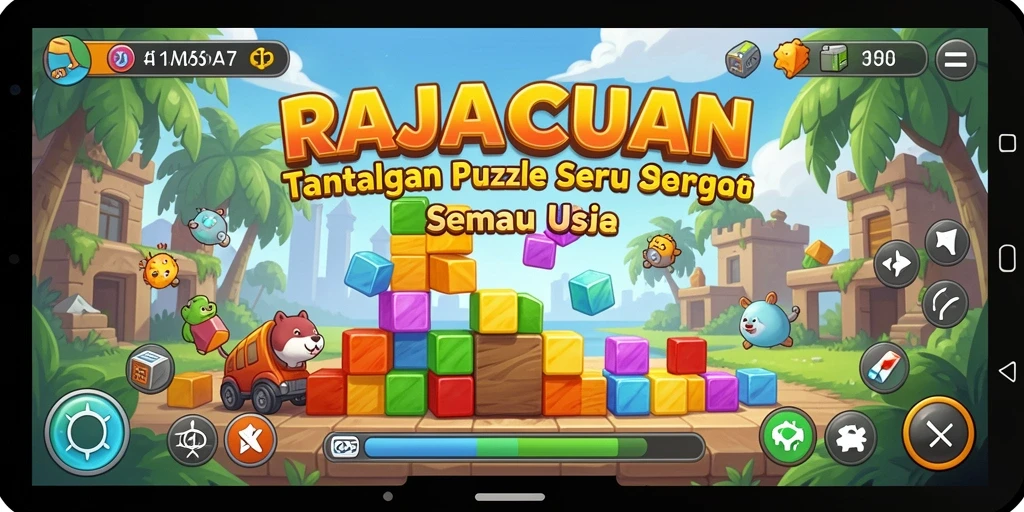 Tampilan gameplay menarik dan penuh tantangan dari RAJACUAN.