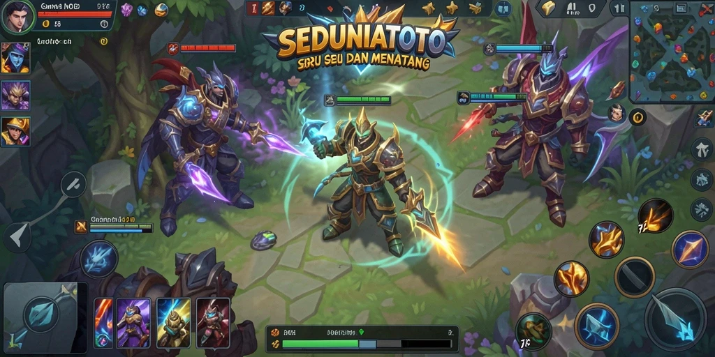 Tampilan gameplay <strong>SEDUNIATOTO</strong> yang menggambarkan pertarungan seru.