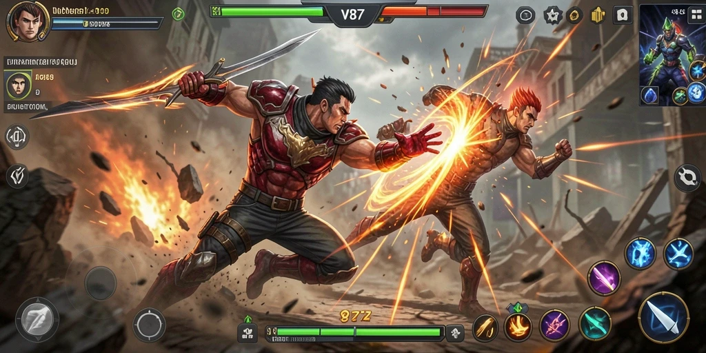 Tampilan gameplay seru dari V87 dengan aksi yang mendebarkan.
