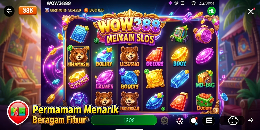 Screenshot WOW388 menunjukkan gameplay Slot yang seru dan menantang.